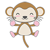 猿 - キャラクター｜人物｜フリーイラスト