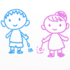 花火/子供/夏 - キャラクター｜人物｜フリーイラスト