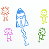 ロケット/発射/人々 - キャラクター｜人物｜フリーイラスト