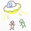 宇宙船/誘拐/UFO - キャラクター｜人物｜フリーイラスト