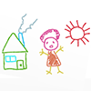 自宅/太陽/住宅 - キャラクター｜人物｜フリーイラスト