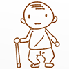 おじいちゃん/男性/杖 - キャラクター｜人物｜フリーイラスト