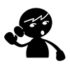 I can't hear you ... / Did you say something? --Character ｜ Person ｜ Free illustration