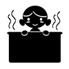 It's bath time / Good hot water Kagen --Character ｜ Person ｜ Free illustration