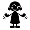 No / Humility --Character ｜ Person ｜ Free Illustration