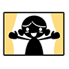 Good weather today! / Open the curtain-Character | Person | Free illustration