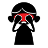 Bright red / embarrassing / shy --Character ｜ Person ｜ Free illustration