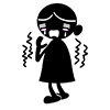Wow / Too sad ~ --Character ｜ Person ｜ Free illustration