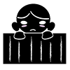 Woman peeking from the fence / horror --Character ｜ Person ｜ Free illustration