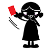 Red card / you out! --Character ｜ Person ｜ Free illustration
