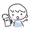 Let's go drinking / toast with beer --Character ｜ Person ｜ Free illustration