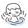 Good hot water ~ / Bath time --Character ｜ Person ｜ Free illustration