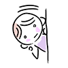 called? / Happily appeared --Character ｜ Person ｜ Free illustration