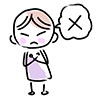 No / X / Refuse --Character ｜ Person ｜ Free Illustration
